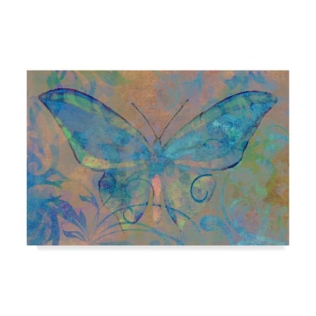 Cora Niele 'Turquoise Butterfly' Canvas Art,22x32